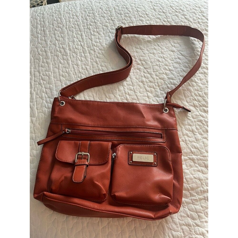 Vintage Y2K Relic Shoulder Bag Orange Medium Sized Color Pop Accent